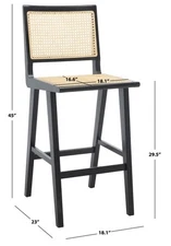 Safavieh HATTIE FRENCH CANE BARSTOOL, Reduced Price 2172773074 SFV4140A
