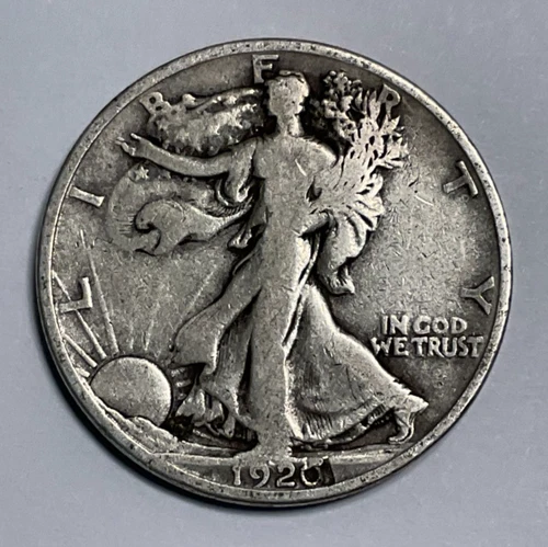 1920-S US 50C Walking Liberty Silver Half Dollar Coin