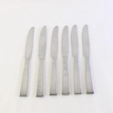 Lot of 6 Cambridge Destiny Dinner Knives, 9.5" Stainless Flatware