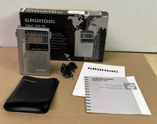 Grundig Mini World 100 PE AM/FM Shortwave Radio with Case Original box