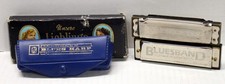 2 Vintage M. Hohner Harmonicas Blues Harp, BluessBand with Cases, in Germany