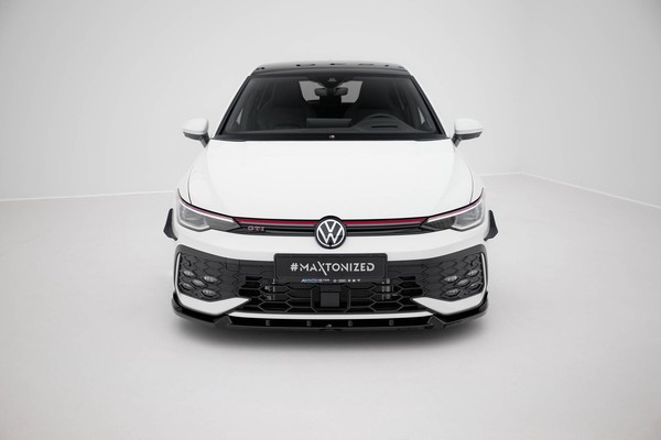 Maxton Design Frontlippe V.2 Passend FüR Vw Golf Gti / Gte / R-Line Mk8 Fl Schwa-image