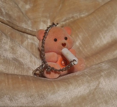 Vintage 90's Cocolotti Lovable Love2love Bear - voll funktionsfähig Pink Orange