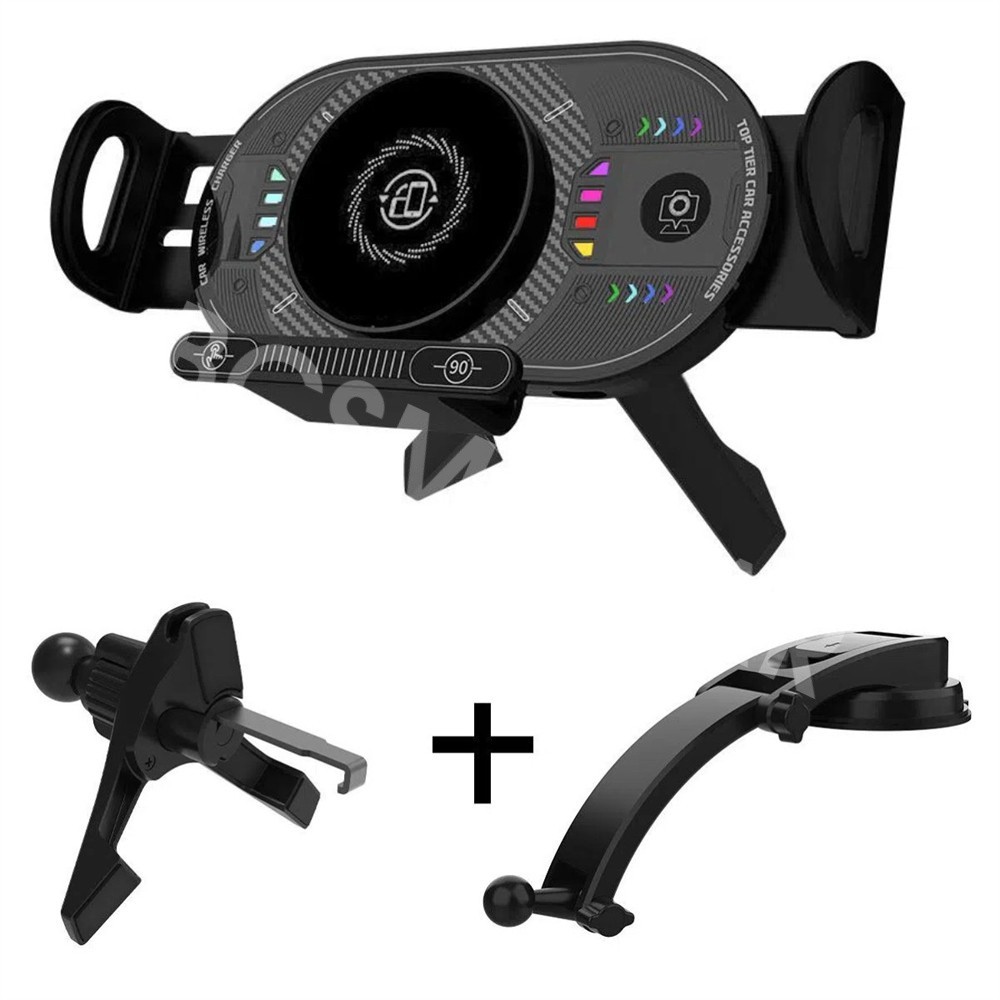 15W Wireless Charger Car Dashboar Air Vent Holder For Apple iPhone 17/16/15/14