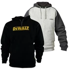 Mens DeWalt Work Wear Warm Hooded Sweat Shirt Jumper Sizes M to XXL