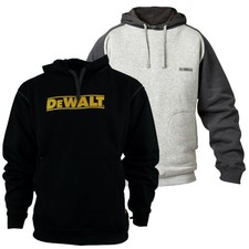 Mens DeWalt Work Wear Warm Hooded Sweat Shirt Jumper Sizes M to XXL