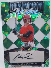 CHARLIE CONDON 2024 LEAF METAL DIAMOND WONDER GREEN CRYSTALS AUTO #1/5