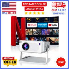 Mini WiFi 6 Projector 4K HD Bluetooth 5.2 Auto Keystone 270  Rotatable Portable
