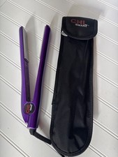 CHI Smart Digital Ceramic Flat Iron Purple Adjustable Heat With Case Tested