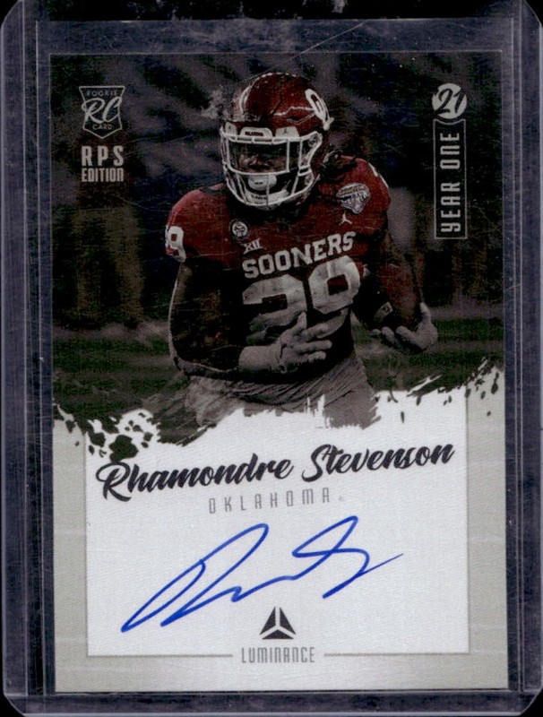 2021 Panini Luminance Rhamondre Stevenson Year One Signatures RPS RC Auto #YS-RS