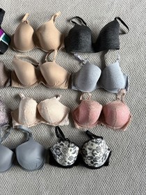 Victoria Secret Lot Of 11 Bras Size 36DD Various Colors and Styles