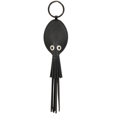 Hermes Poulpe Key Ring Black White Leather Octopus Birkin Hac Bag Charm 25 30 50