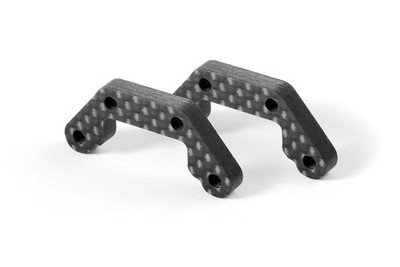 XRAY XT2 GRAPHITE REAR SHOCK TOWER EXTENSION 4.0MM (2) / XRA323552