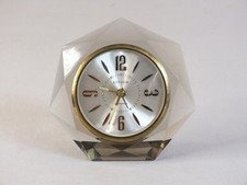 Vintage Mid Century Retro Estyma Wind Up Alarm Clock - Crack On Glass