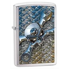 Zippo Lighter - Wrenched Brushed Chrome