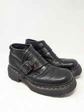 Vtg Dr Martens AirWair Black Leather Shoes Low Top Boots Mens 9 Made In England