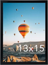 13X15 Picture Frame Black for Wall Hanging, Wall Mounting Horizontally or Vertic