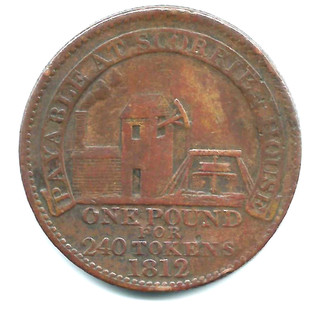 1812 CORNISH PENNY SCORRIER HOUSE PENNY TOKEN C36