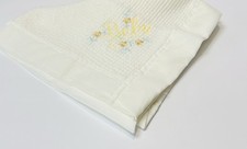 VTG Baby Morgan Thermal MINI Blanket Acrylic Waffle Weave Nylon Trim Embroidered