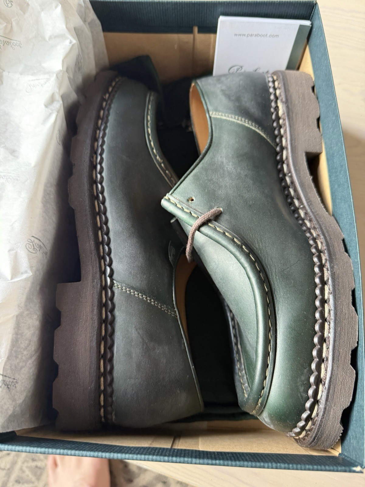 Paraboot Men’s Michael Marron - Lis Vert 43.5 / 10.5 image 2