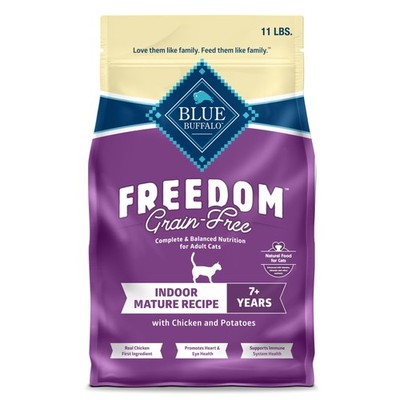 Blue Buffalo Freedom Grain-Free Dry Cat Food for Mature 1 Count (Pack of 1)