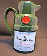 Vintage Tanqueray Gin Ceramic Pitcher Pub Barware  7"