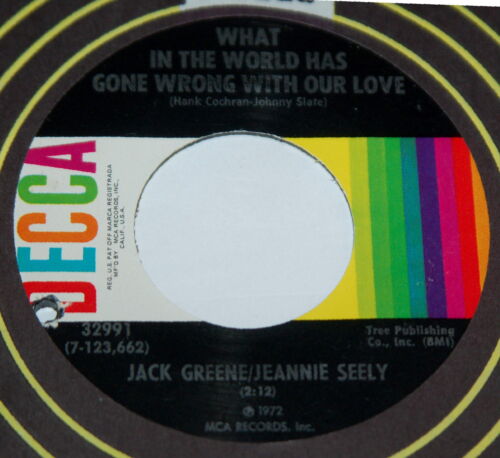 Jack Greene Jeannie Seely 45 What In The World Has Gone Wrong With Our Love EX - Afbeelding 1 van 1