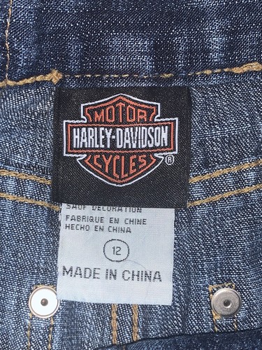 Boys Harley Davidson Carpenter Jeans Sz 12 Blue EUC - Picture 6 of 8