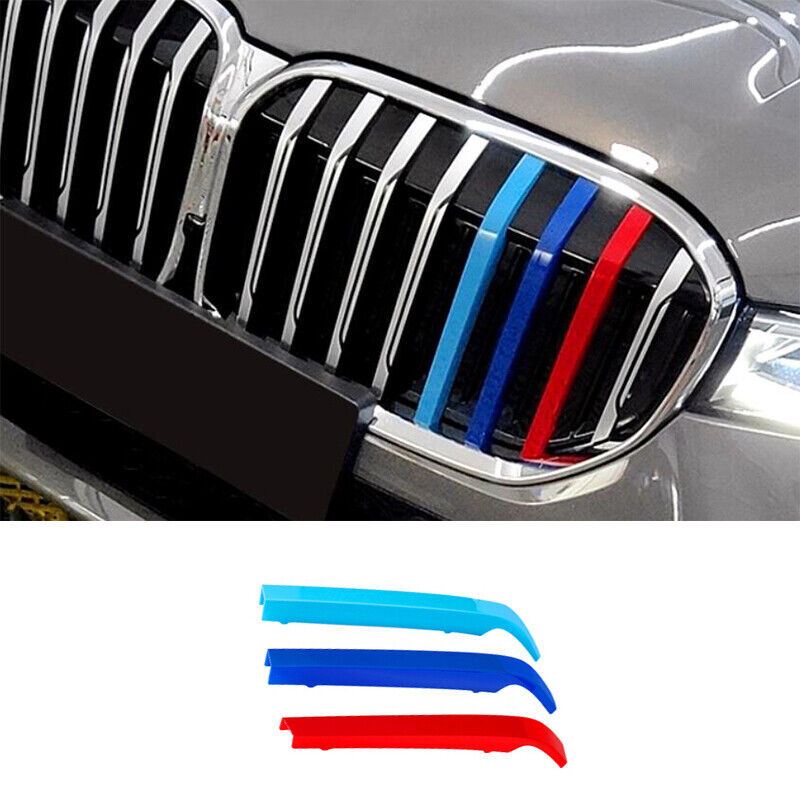 Fit For BMW 7 Series 2016-2022 M-Color Front Center Mesh Grille Grill Strip Trim