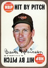 Brooks Robinson 1968 Topps Hit By Pitch Card #9 BALTIMORE Orioles EX