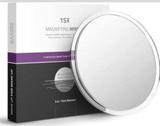 Mavoro Magnifying Mirror with Suction Cups Triple Suction Cup Stick 15X 