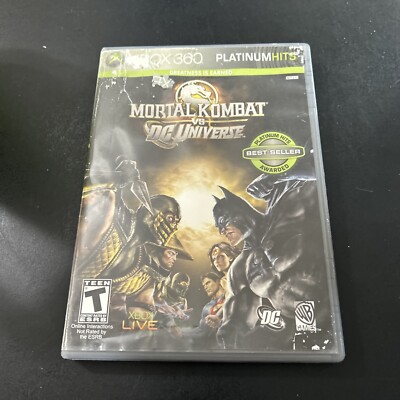 Mortal Kombat vs DC Universe (Microsoft Xbox 360, 2008) Complete W/ Manual CIB