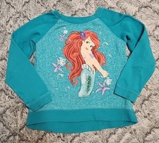 Vtg Little Mermaid Sweatshirt 7-8 Disney Ariel C60