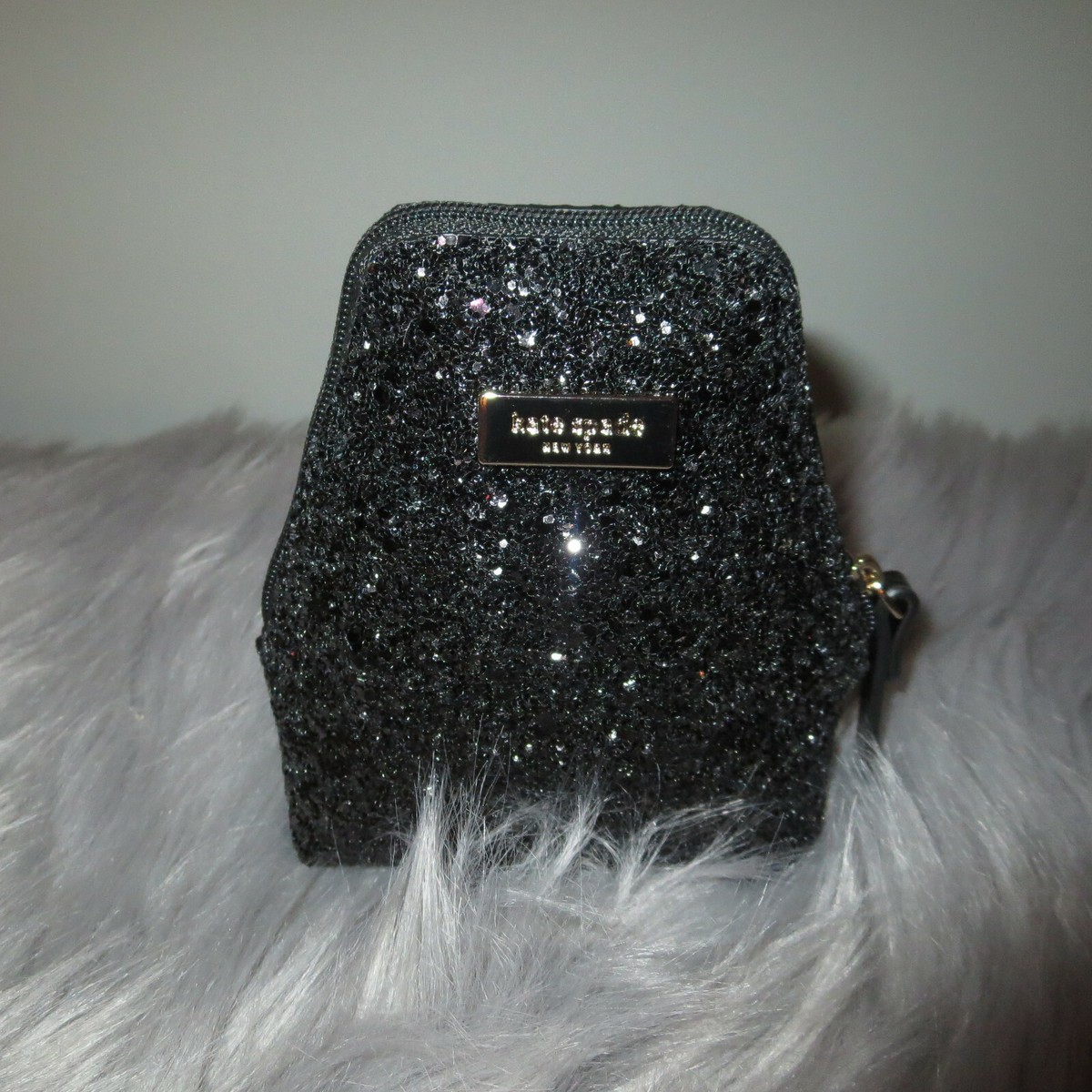 KATE SPADE CLIFTON LANE BLACK SEQUIN PENGUIN COIN PURSE | eBay