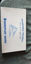 Vintage Staedtler Mars 964 51-8 Adjustable Triangle w/Slope & Rise 8" w/box