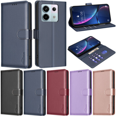 Luxury Litchi Wallet Flip Cover Case For Xiaomi 13T Redmi 13C 12 5G 12C 10C 10A