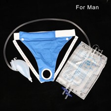 Bolsa de orina masculina orinal orinar catéter soporte colector kit de incontinencia urinaria
