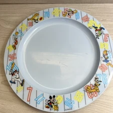Vintage Disney Kids Plate 8" Sports Themed Friends By Betras Kids USA Used