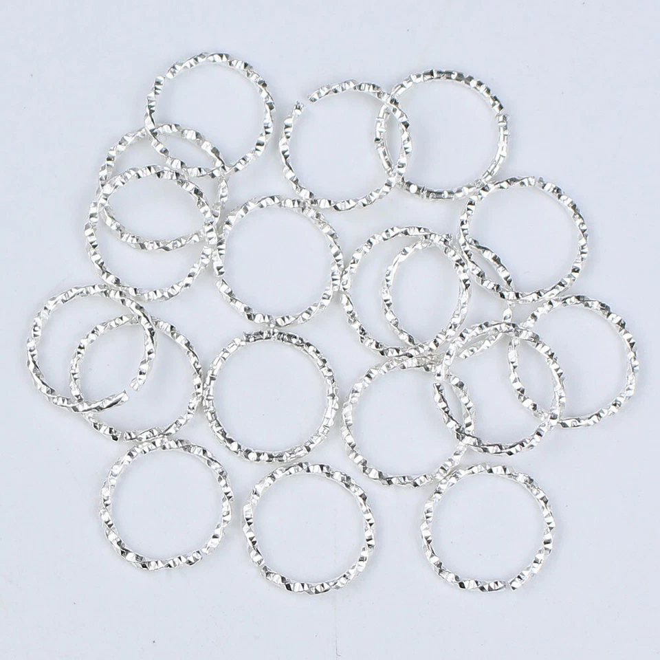 50/100pcs 8-20mm Round Twisted Open Jump Rings Connectors for DIY Jewelry Making - Image 3 of 4