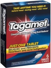 SM Tagamet HB 200mg 6 Tablets Relieves and prevents heartburn, Acid Indigestion