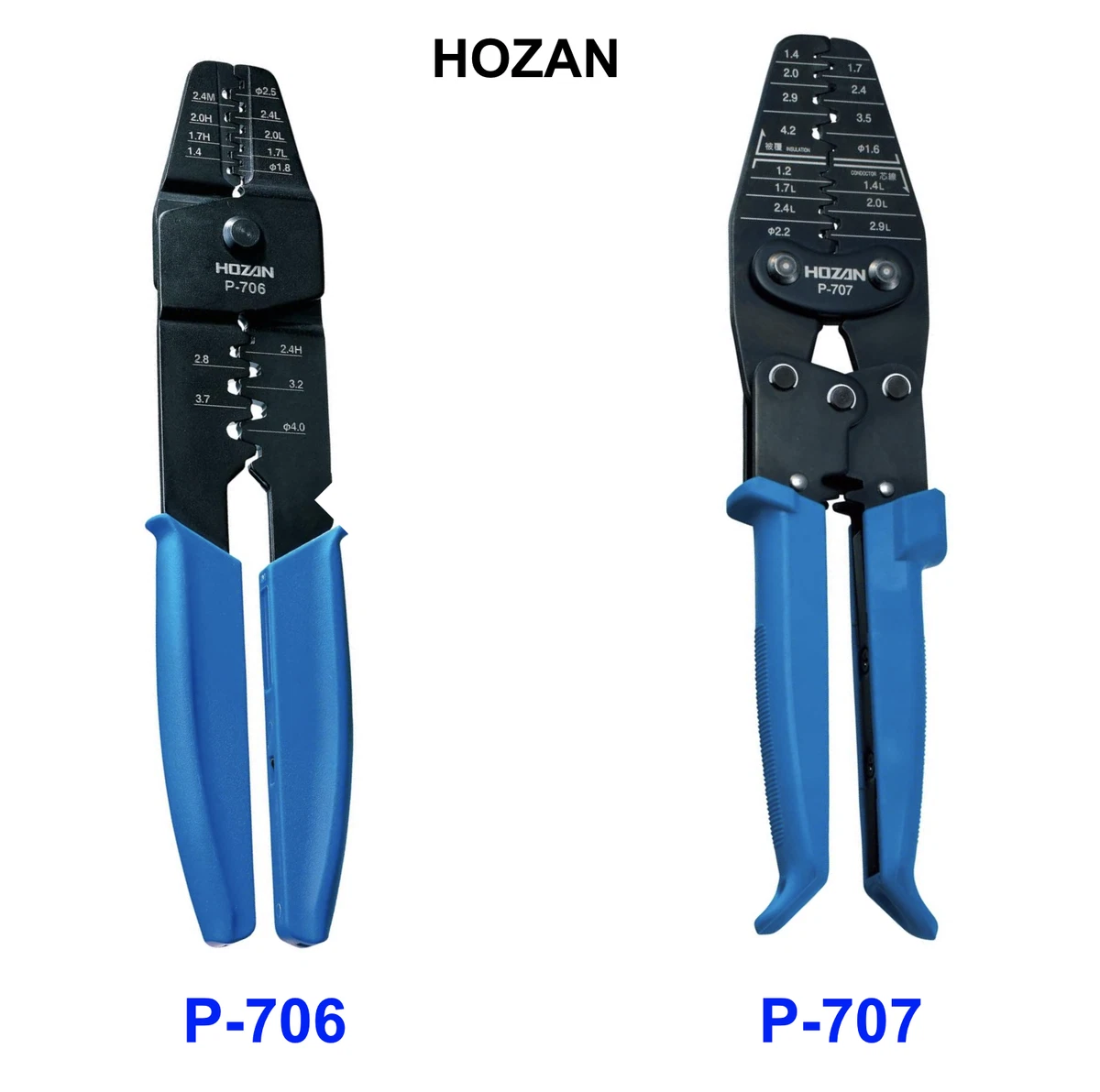 HOZAN P 706 707 Open Barrel Crimper Terminals Contacts from Japan Import F S