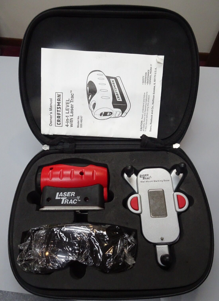 USED Craftsman Laser Level Trac Combo Kit 4 in 1 Measuring Tool set #9-48255