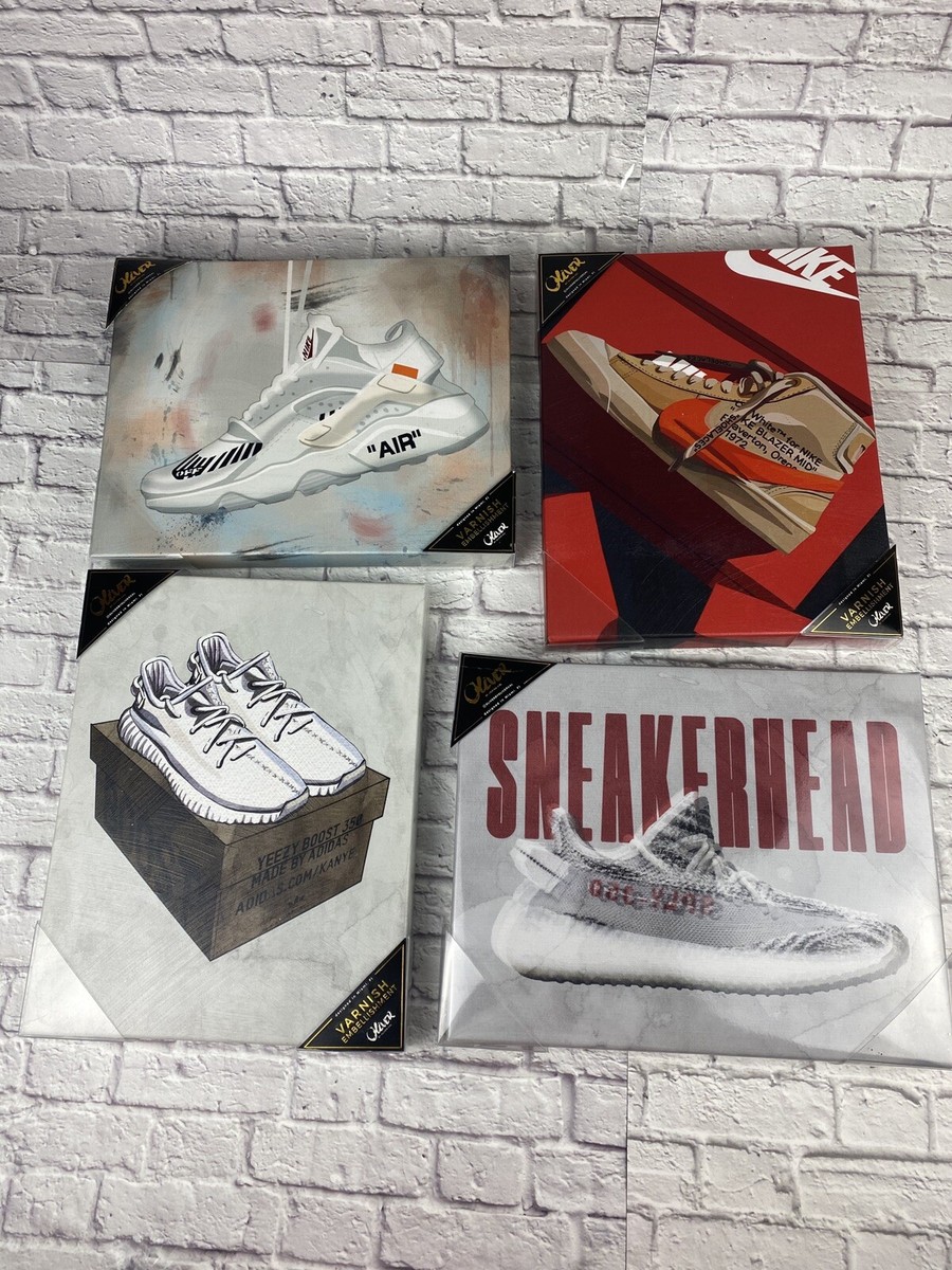 Off White Nike Blazer Yeezy Boost Nike Sneaker Head Wall Canvas