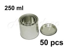 1/2 pint Size , 250 ml Empty Metal Paint Can With Lid 50 Cans and 50 Lids