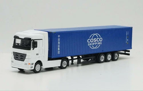 New 1/87 Benz Container truck Trailer Diecast Model Car Toys Gift Display - Picture 16 of 27