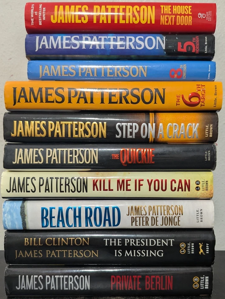 James Patterson Hardcover 10 Book Lot All HCDJ President Berlin House Kill Beach Foto 2 de 3
