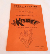Stoll Theatre London - KISMET - 22nd Nov 1956 - Programme - rare