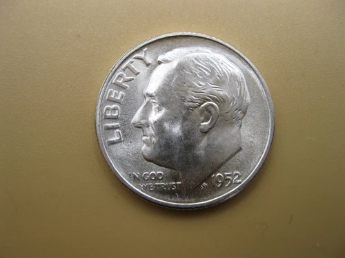 1952 S Roosevelt Dime Gem BU! Very near FTB!