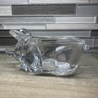 Vintage Durand Clear Crystal Heavy Pig Candy Dish Bowl Made In France 1996 — photo 2