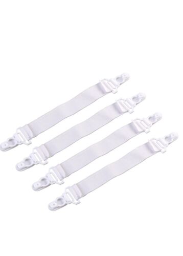 4PCS Garter Style Elastic Bed Sheet Grippers Garter Fastener Straps with Rubber - Picture 1 of 12
